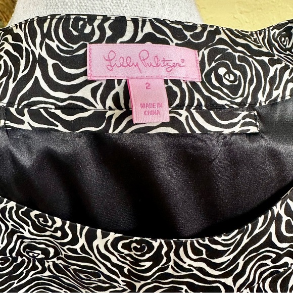 Lilly Pulitzer Rose Print Dress with Belt - Picture 8 of 8